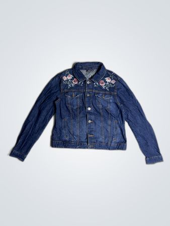 Yessica Denim Jacket with Floral Embroidery