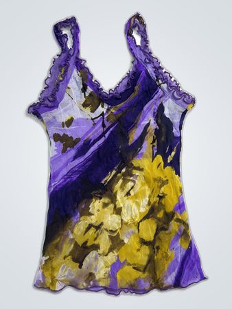 Purple and Yellow Floral Top
