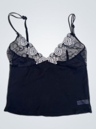 Schwarzes Spitzen-Camisole