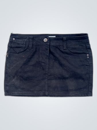 Pinkie Denim Life Black Denim Mini Skirt