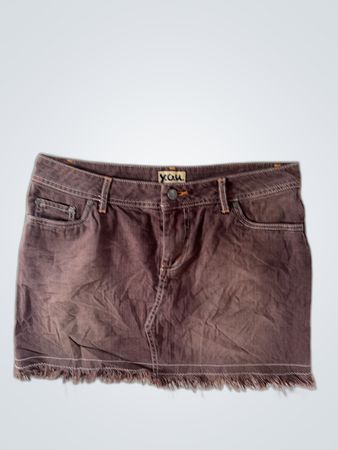 Brown Denim Skirt