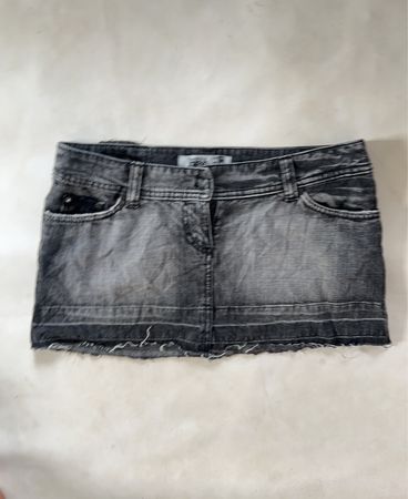 Bershka The Trend Gray Denim Skirt