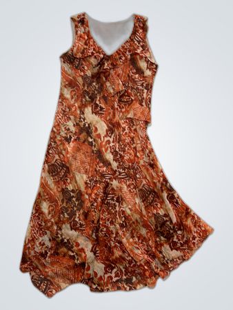 Printed Sleeveless Midi Dress