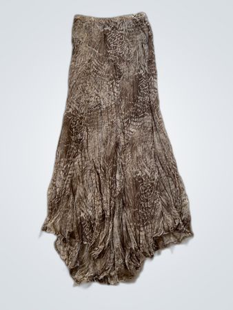 Brown Ruffled Skirt