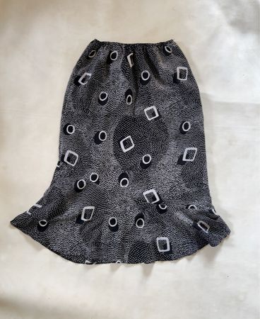 Black and White Patterned Skirt