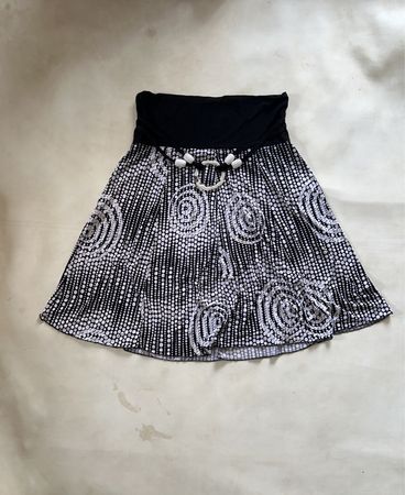 Black and White Polka Dot Skirt