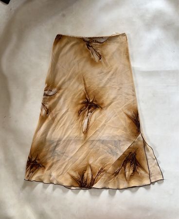 Unbranded Sheer Floral Print Maxi Skirt