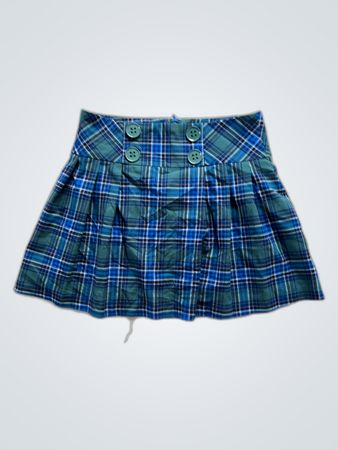 Papaya Plaid Skirt