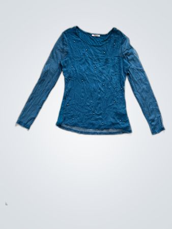 Orsay Blue Long-Sleeve Top