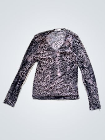 Promed Gray Lace Blouse