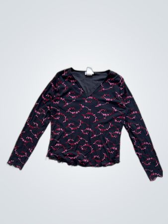 Long-sleeved floral top