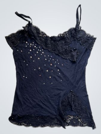 Black Lace Trim Camisole