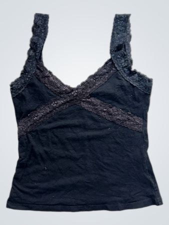 Black Lace Trim Camisole