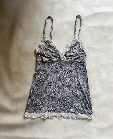 Tezenis Floral Lace Trim Cami Top