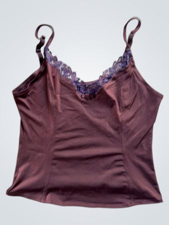 Burgundy Lace Trim Camisole