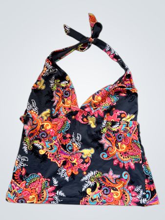 Unbranded Vibrant Paisley Halter Bikini Top