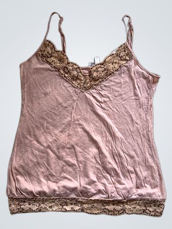 Kookai Pink Lace Trim Camisole