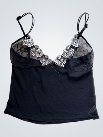 Black Lace Trim Camisole