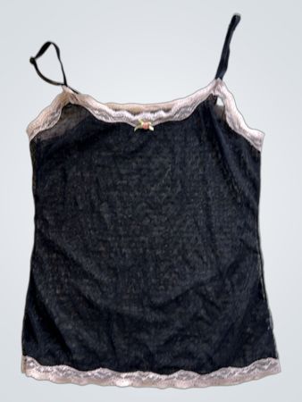 Black Camisole with Lace Trim