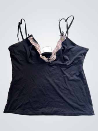 Black Camisole with Lace Trim