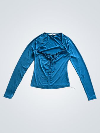 NA-KD Lace-Up Long Sleeve Top