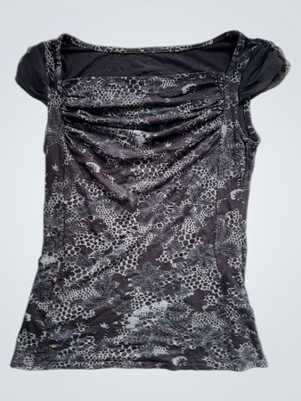 Black and White Snake Print T-Shirt