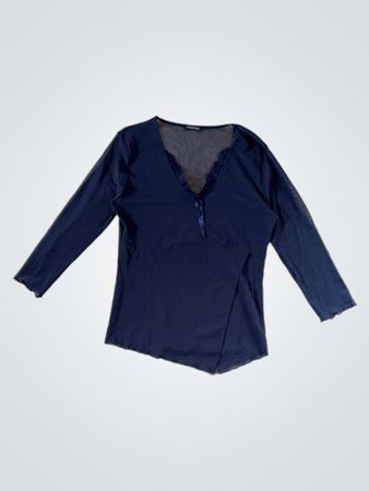 Blue Long-Sleeve Top