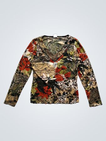 Long-Sleeve Floral Top