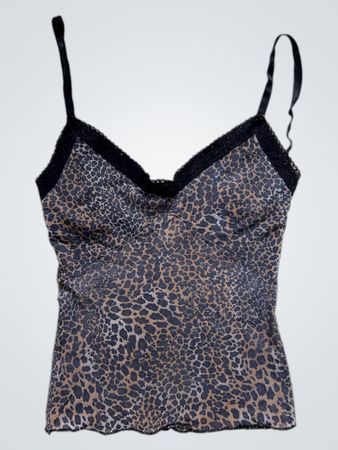 Leopard Print Lace Camisole Top