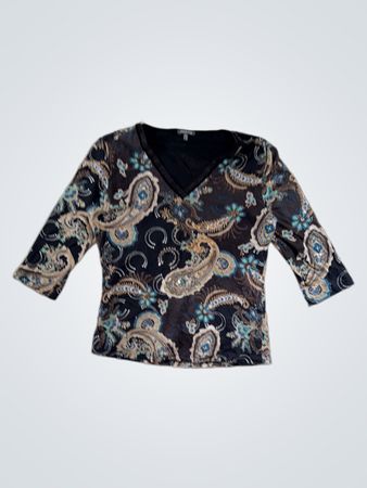 Street One Paisley Print V-Neck Blouse