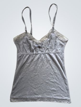 Gray Lace Trim Camisole