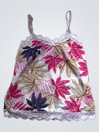 Printed Lace Cami Top