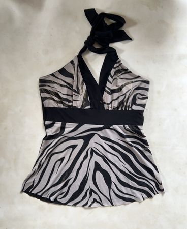 Zebra Print Halter Top
