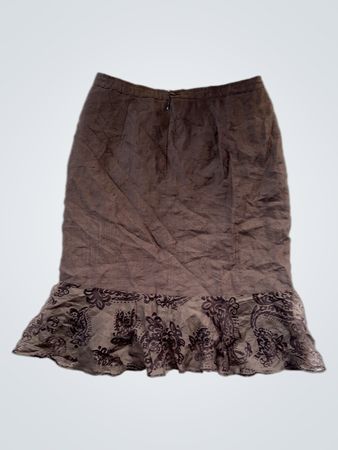 Brown Floral Skirt