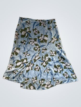 Blue Floral Skirt