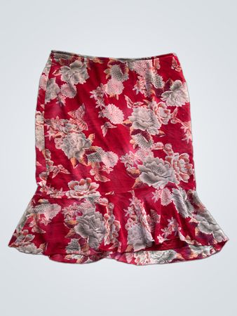 ABBA Floral Red Skirt