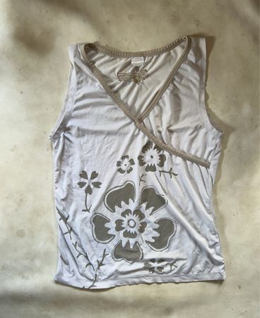 etire Women's White Floral Tank Top