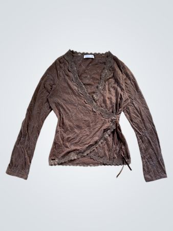 Brown Long Sleeve Top