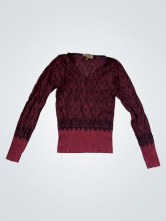 Cinq Six Maroon Sweater