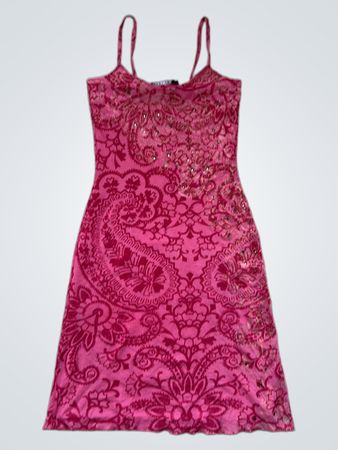 JETTE Pink Paisley Dress