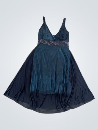 Blue and Black Dress