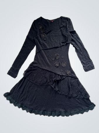 Mandi Black Long Sleeve Dress