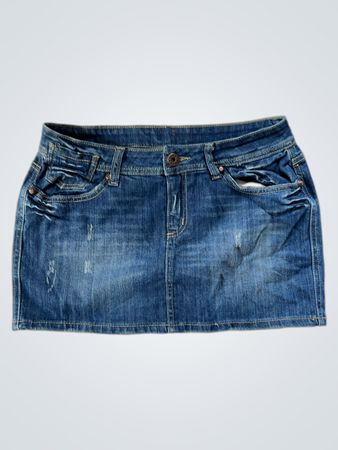Blauer Denim-Minirock