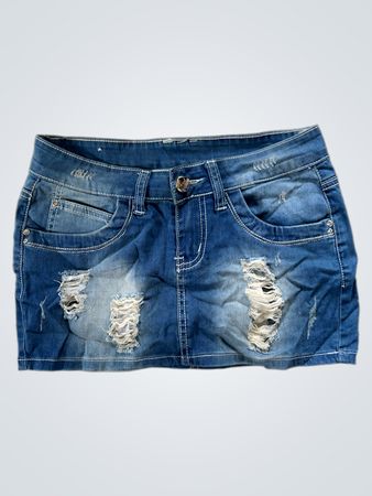 Verwaschener Denim Minirock