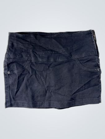 Schwarzer Denim Minirock