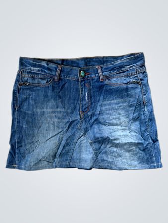 In Extenso Jeans Denim-Minirock mit Schmetterlingsverzierung