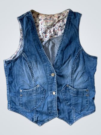 Ländlich Romantische Authentische Denim-Weste
