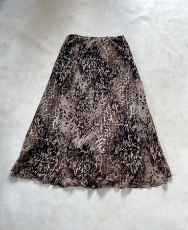 Brauner Tiermuster Maxi-Rock