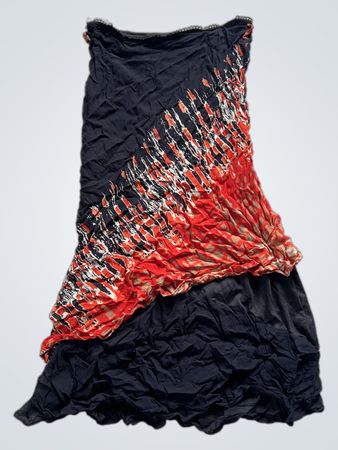 Le Mizage Strapless Dress mit Print-Overlay