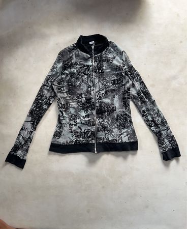 Camarim Graffiti Print Zip-Up Jacket